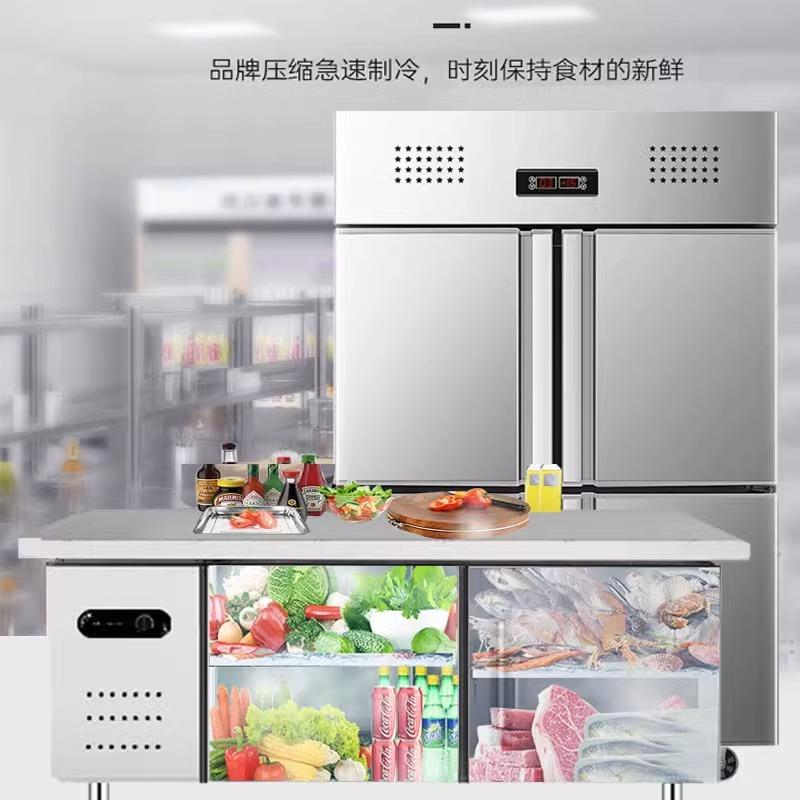 四门商冰冻箱用冰柜冷藏双22温保鲜冷柜速东大容量冰箱大型