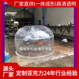 罩防尘  装饰加厚圆亚克水晶平球型顶球罩透明 装饰半球 力陈列
