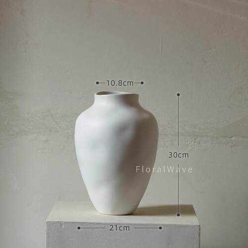 高档法式高级感侘寂风黑色花插水培花新家件客摆厅瓶居家落地白色