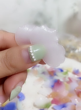 老料器花瓣汉服发簪20片冰凌白麦季花B-38