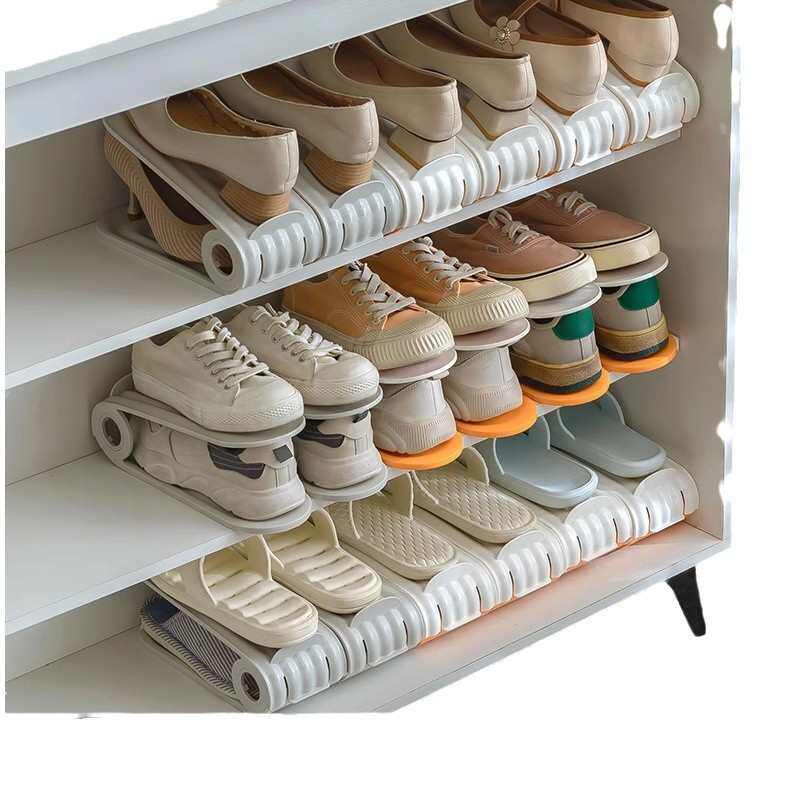 可调节鞋子鞋柜收纳省空间折叠放鞋架分层隔板简易双层鞋托架,收纳整理,鞋子收纳架,淘宝优惠券,粉丝福利购,淘宝优惠卷