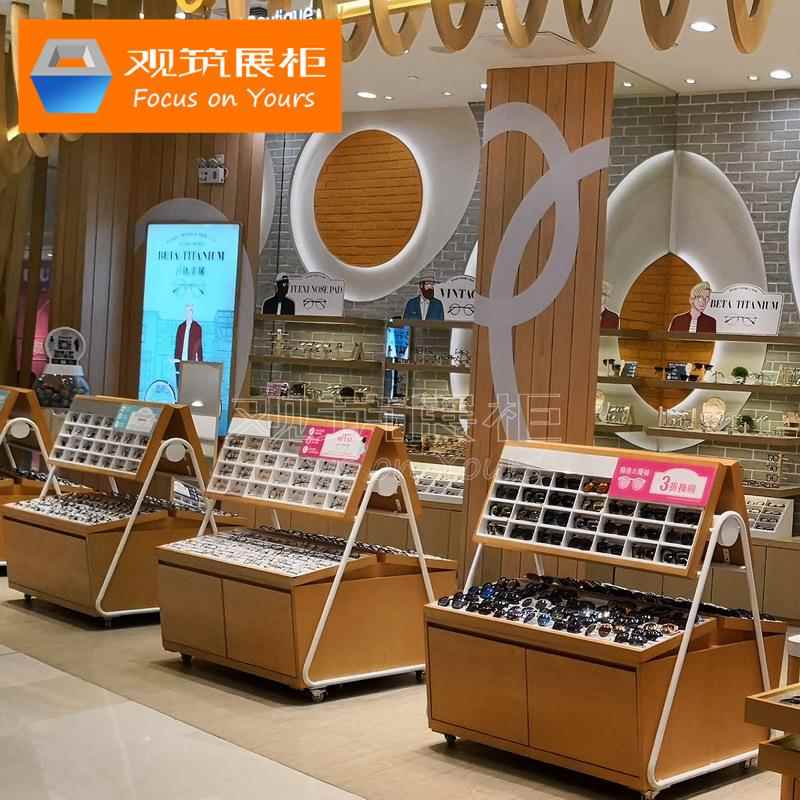展眼镜店促销示柜柜时尚墨镜太阳镜展示背台实木无品牌/烤漆陈列