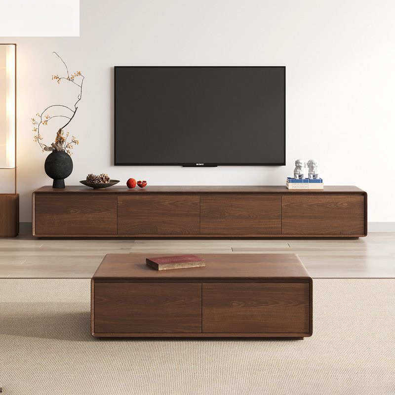 新中式电视柜茶几组合北欧轻奢客厅户型胡桃木落地实木电视柜,住宅家具,茶几+电视柜,淘宝优惠券,粉丝福利购,淘宝优惠卷