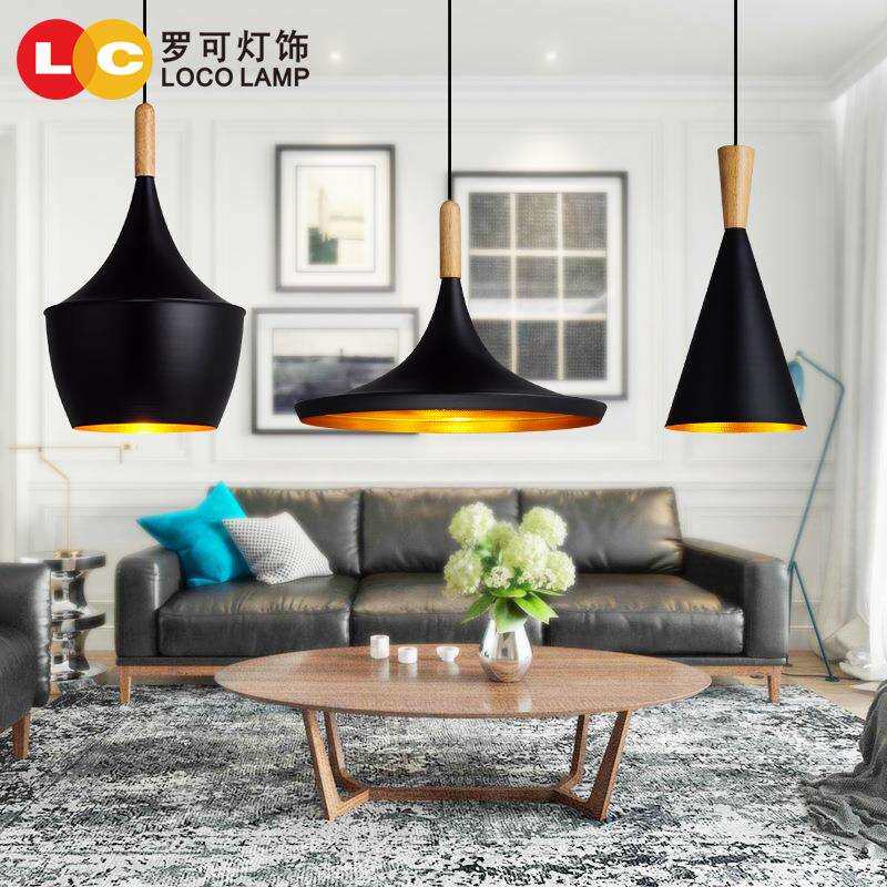 北欧吊灯创意个性办公餐厅餐桌吧台咖啡厅三头乐器灯具铝材小吊灯