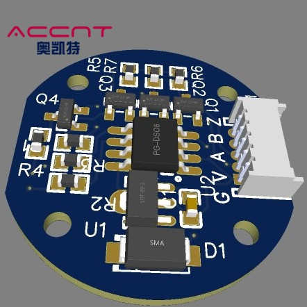 迷你微型小型分体式高速磁电旋转编码器角度传感器PCBA模块电路板
