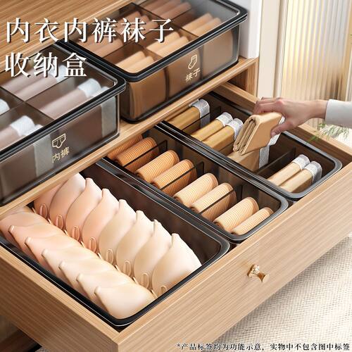 Clear Underwear, Panties, and Socks Storage Box - All-in-One