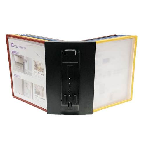 挂墙式文件架a4展示架旋转文件夹活页资料架收纳壁挂文件夹翻页