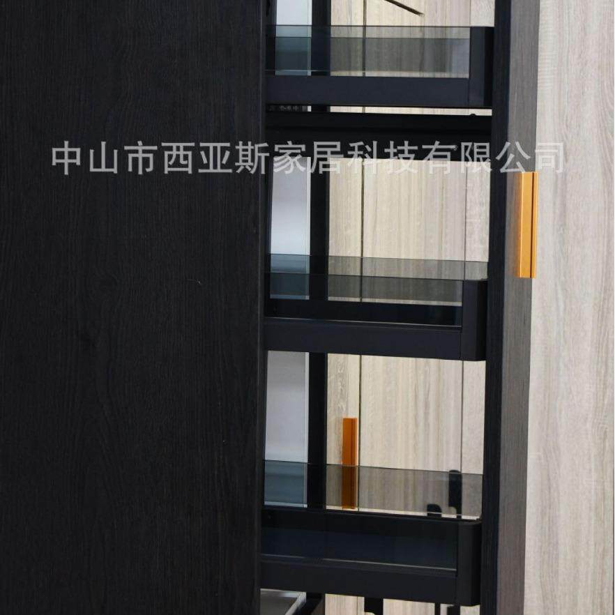 极中高柜用侧拉装式小空间柜内篮玻璃多NZX抽屉层浅或开门式拉篮