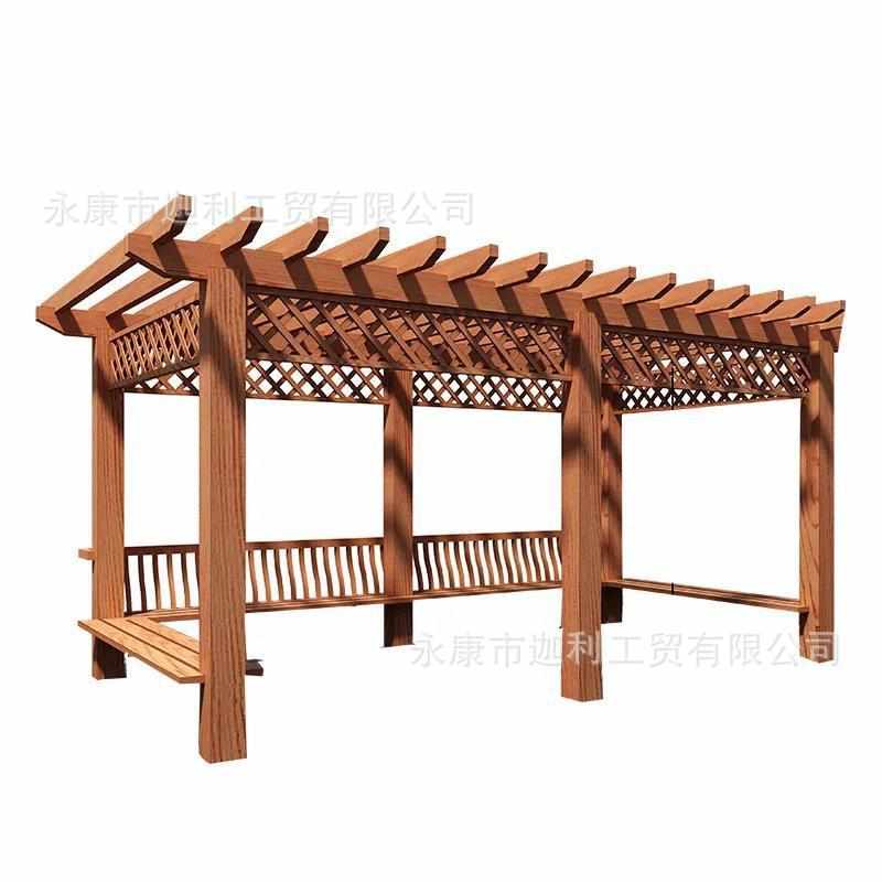 园林景观廊架公园文化长廊仿古凉亭异形休闲景区中式铁艺创意造型