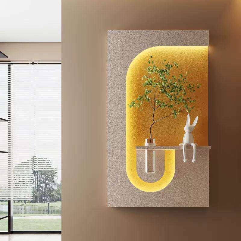 客厅手绘壁画薄无框画现代简约高档墙壁装饰画走廊玄关挂画