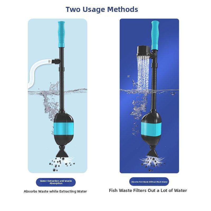 创宁电动换水器清洗底沙专用换水机鱼缸抽水泵底吸循环过滤泵洗沙