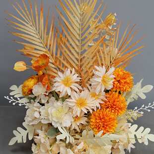 花台布婚礼舞台置装饰仿真区因颂盆花引花婚庆成品摆桌花路t迎宾