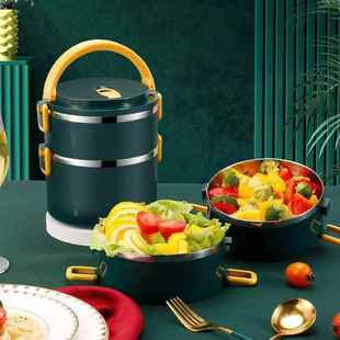 不锈钢多层饭盒上班族便当盒学生宿舍饭堂保温多层饭盒三层四层