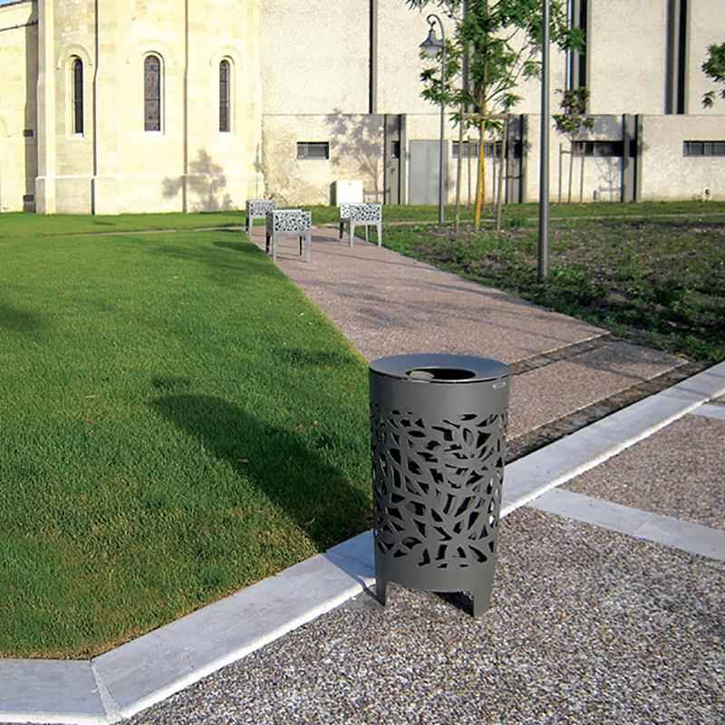 不锈钢垃圾桶户外镂空小区售楼部酒店成品镀锌果皮箱垃圾箱厂家