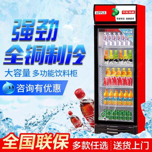 双门饮料冷藏展示柜商用超市单门立式冷柜啤酒水果饮品保鲜柜冰柜