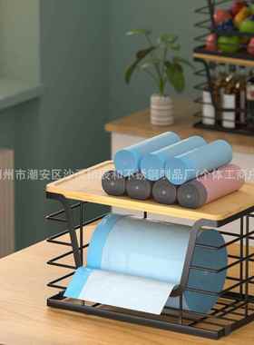 桌面收纳置物架家用垃圾袋毛巾储物架多功能家居好物墙壁挂式置物