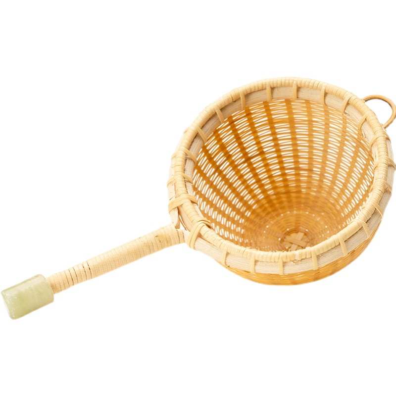 手工竹编茶滤藤编茶漏 复古创意茶叶茶渣过滤器茶道功夫茶具配件