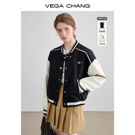 VEGA CHANG棒球服外套女2024春季设计感宽松显瘦美式夹克上衣