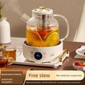 山本保健壶多功能家用高硼硅全玻璃泡茶机办公水壶花茶壶