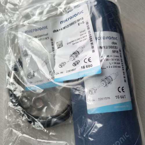 MICROSONIC单双张A4纸张薄片硅片检测dbk+4/Empf/M12/3BEE/M18