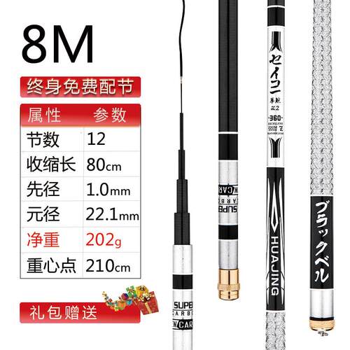 正品短节钓竿竿碳258调溪流竿超轻超硬高素钓手鱼竿华鲸品牌202新