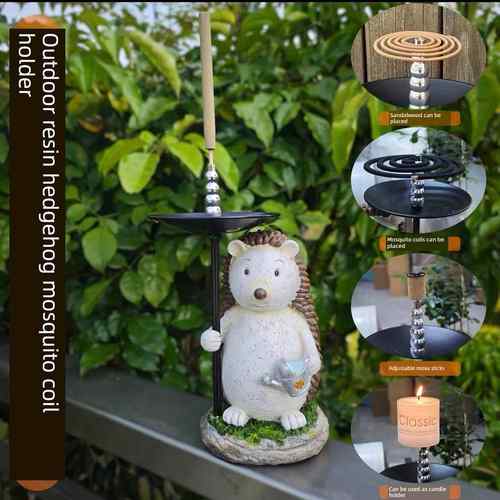 创意太阳能刺猬灯户外庭院花园可爱动物树脂装饰草坪景观装饰灯