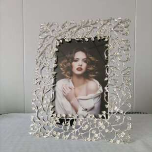 金量厂家大优惠供应银色镂空属摆台相框广相告框XY062.儿童相框.