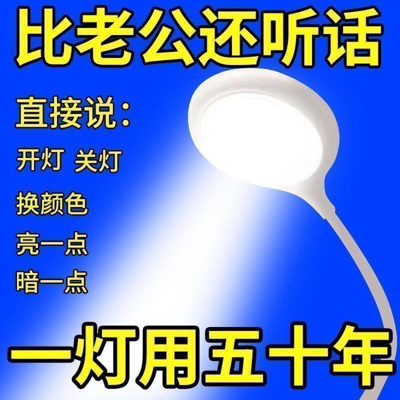 会听人说话的小夜灯晚上睡觉智能人工语音声控灯能听懂懒人感应灯
