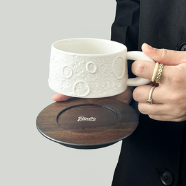 星球创意咖啡杯碟套装，高档精致马克杯陶瓷，拿铁杯下午茶水杯情侣杯