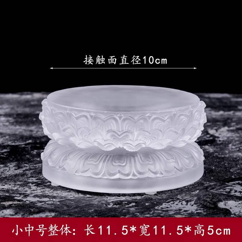 琉璃佛像底座莲花座观音地藏双层圆形加高家居供奉可配射灯发光