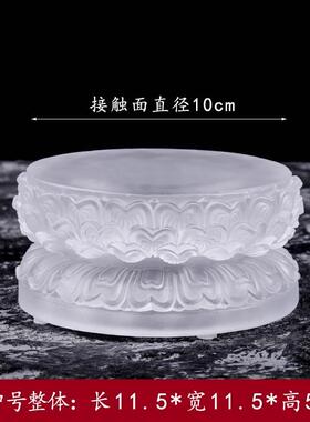 琉璃佛像底座莲花座观音地藏双层圆形加高家居供奉可配射灯发光