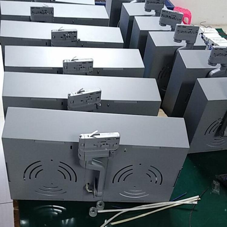 LED方形轨道灯 博物馆画廊橱窗展示灯24W无主灯四线轨道灯成品