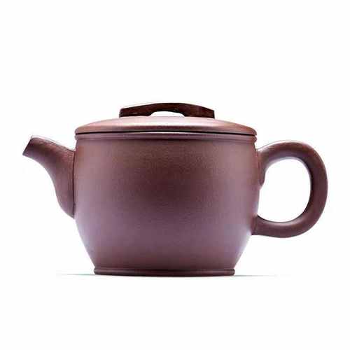 正宗宜兴宽口紫砂壶原矿老紫泥大口汉瓦壶家用功夫茶壶茶具300cc