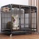 狗笼子方管笼大型犬加粗宠物笼带底盘金毛拉布拉多家用狗大空间
