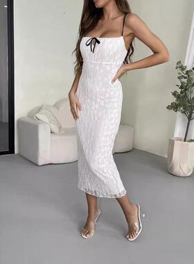 Women's revealing backpack, hip strap, lace dress
