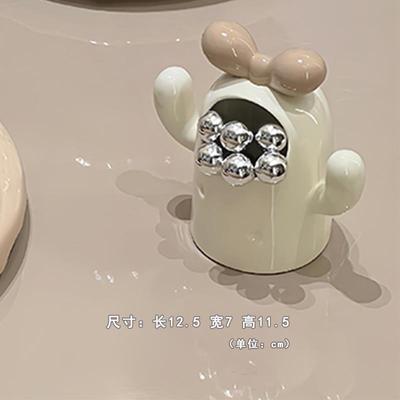 高档轻奢高档水果盘用三层陶瓷糖零食摆放盘高厅颜值双层客年家货