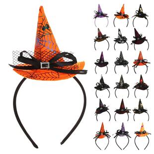 2PCS Hair Hoop Halloween Festival Party Skull Headband Spide