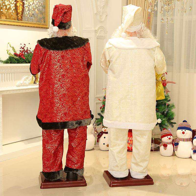 1.8米电动吹萨克斯圣诞老人 商场酒店大型场景布置圣诞摆件道具