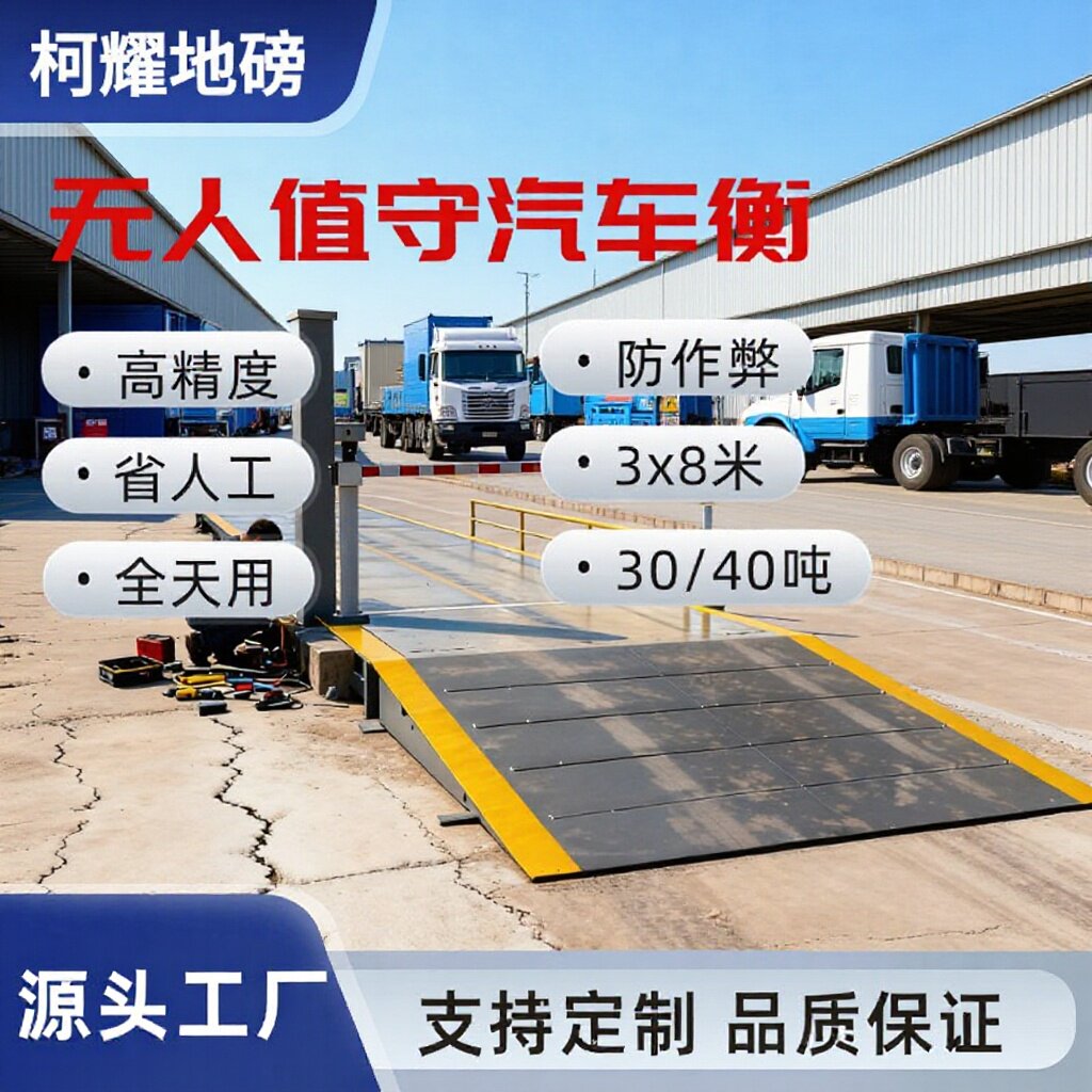 移动便携地磅40吨3x8米防腐高精度数字大型电子地磅秤30吨汽车衡