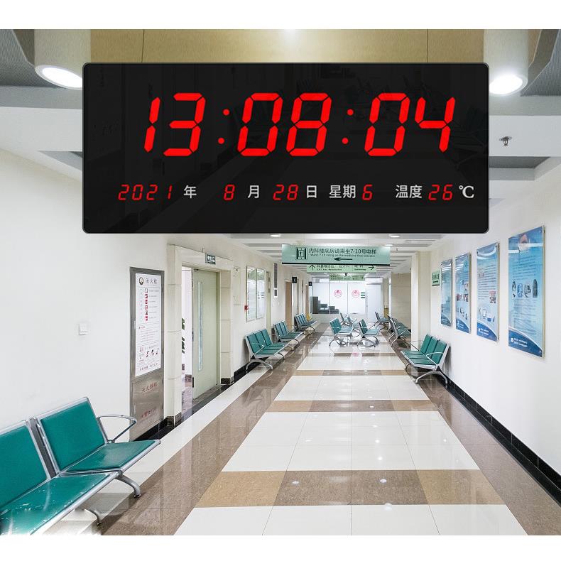 面钟大寸S卫星北斗钟NTP授时钟数字吊ALthfgu+挂年历尺电子L万ED