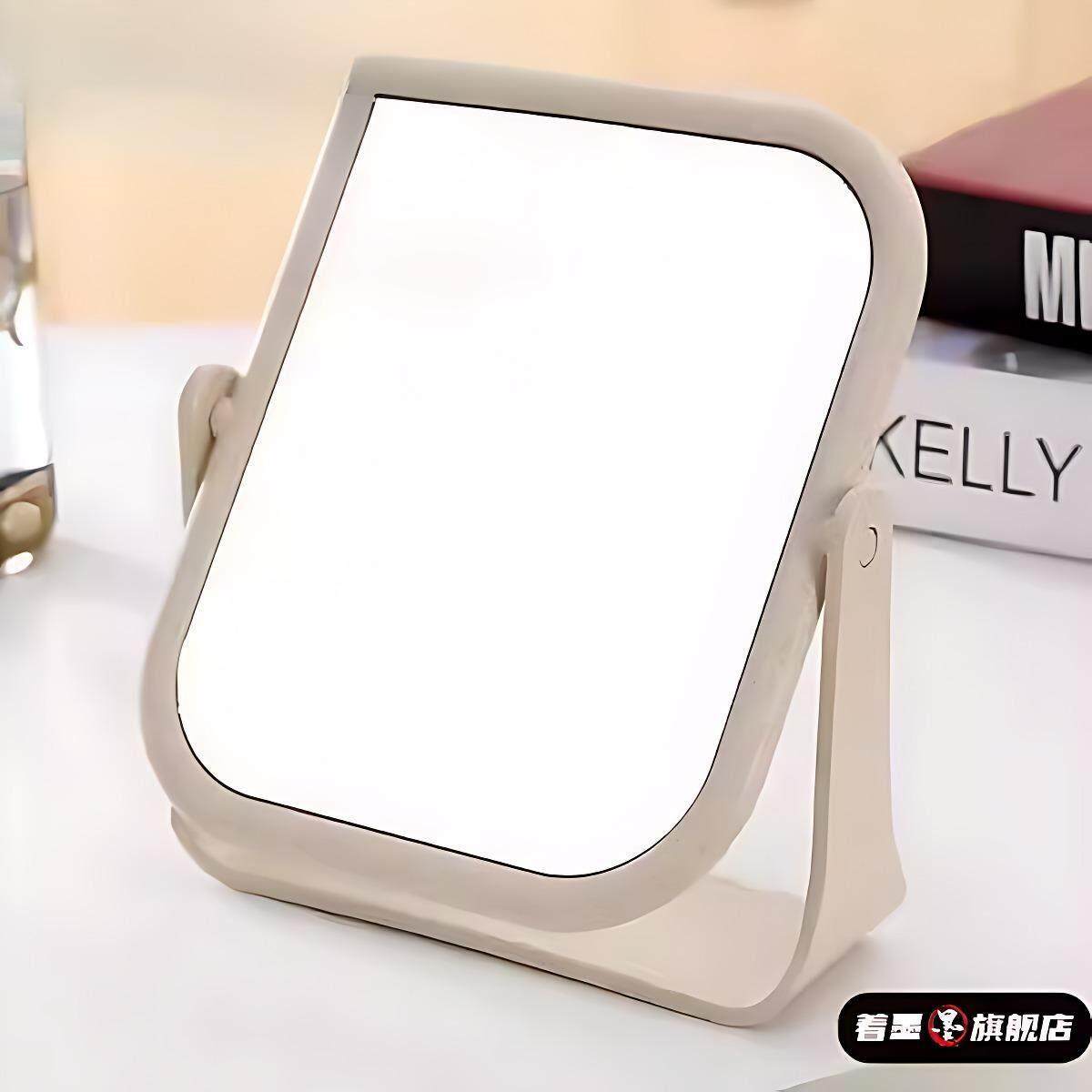 家用桌面可立化妆镜手持大号简约双面化妆镜宿舍台式化妆镜公主镜