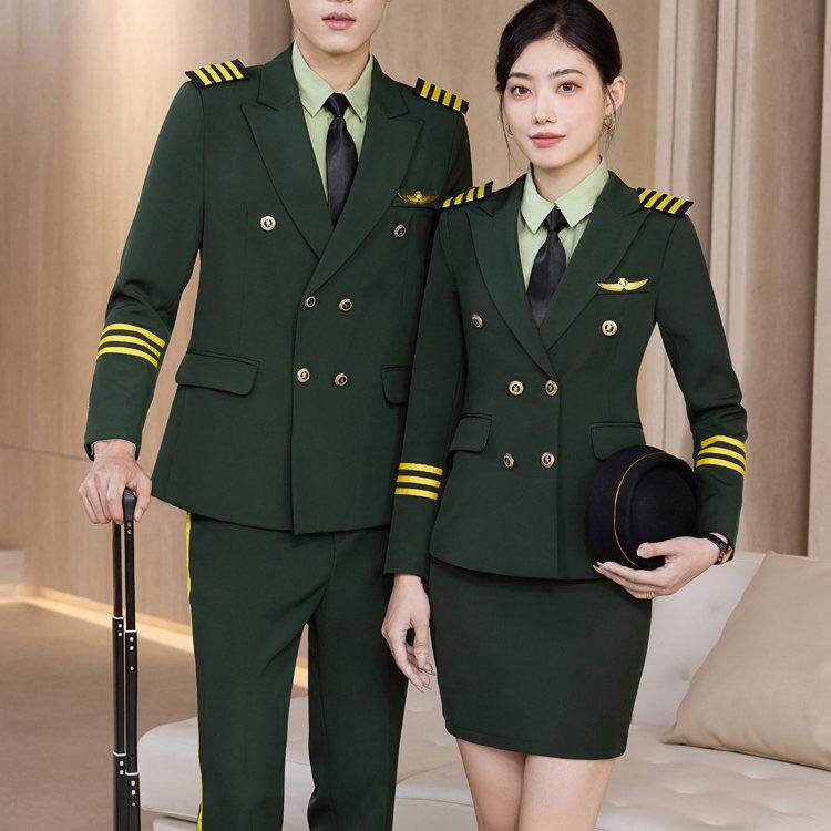打军鼓演出服男女西装套装秋冬舞台乐队高铁安检保安服空姐工作服