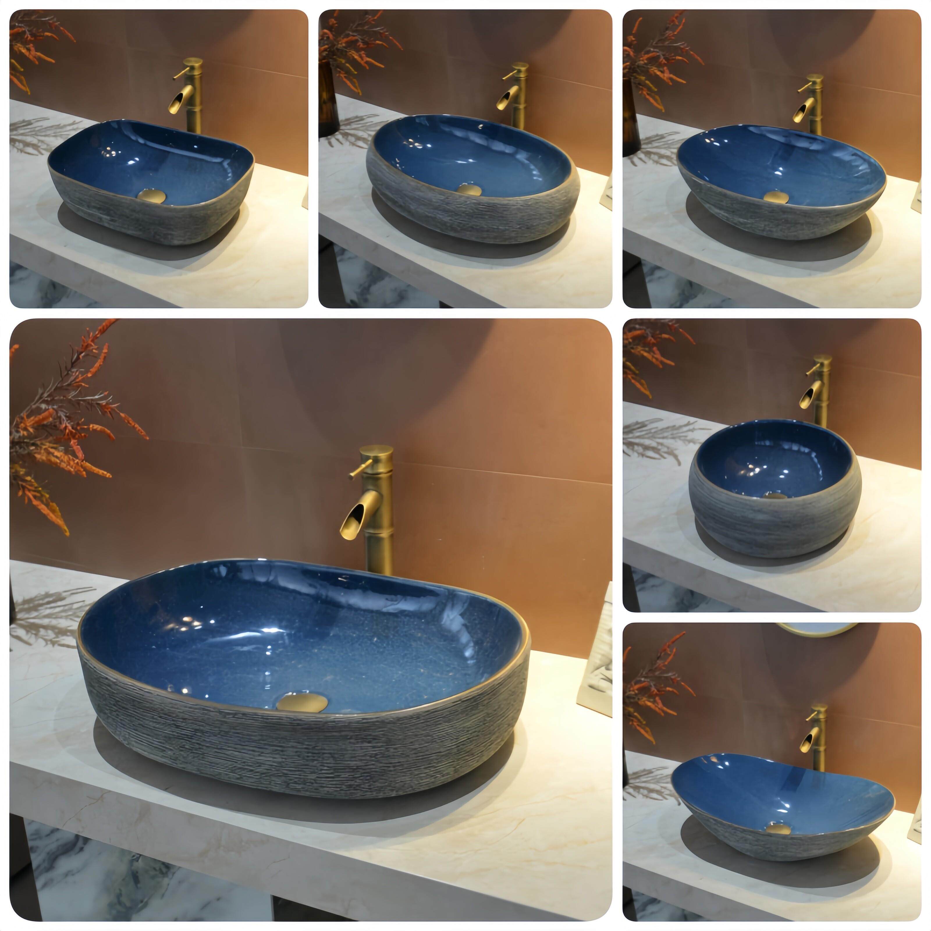 台上盆洗脸盆洗漱盆陶瓷艺术复古洗手盆家用卫生间洗手池室外欧式