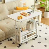 可移动床边桌家用卧室客厅沙发懒人桌床边吃饭桌简易可升降电脑桌