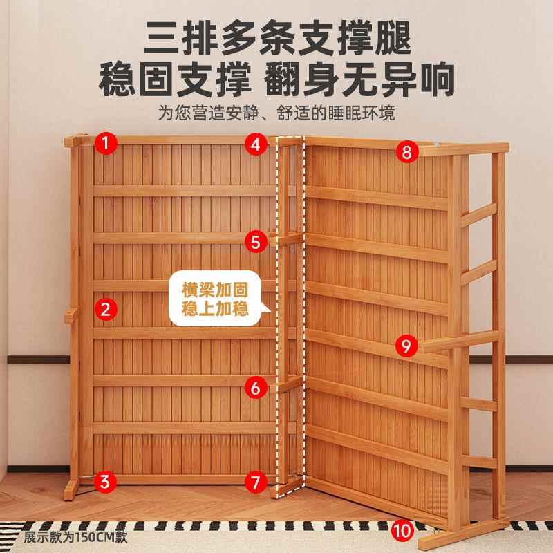 竹床折叠床单人双人厂家直供简折床易家用成人凉米午一休出租房午