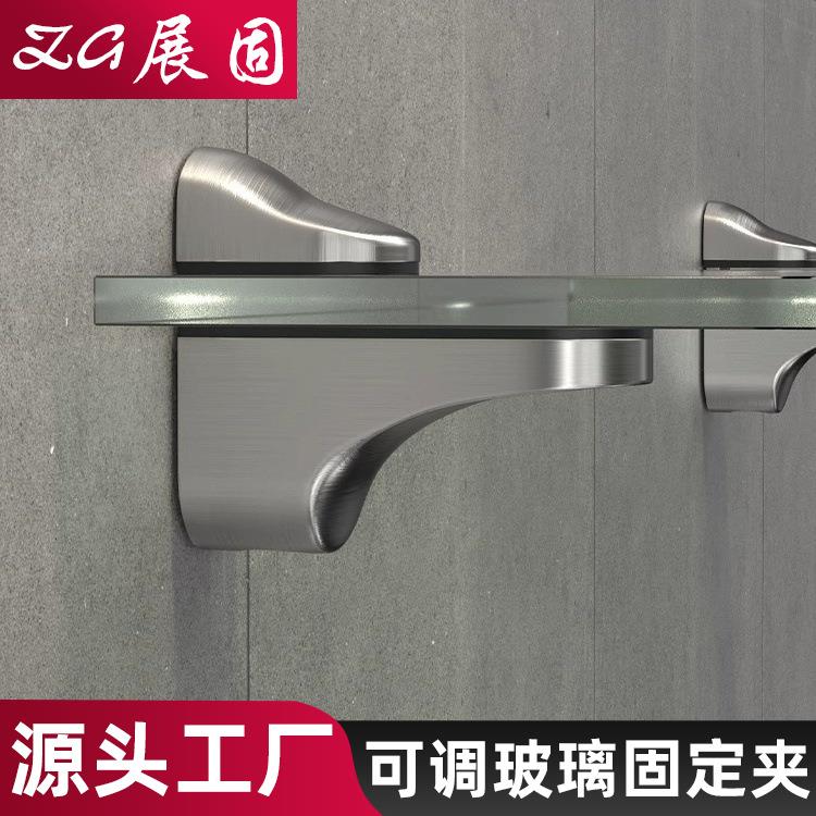 玻璃夹固定夹子卫生间墙壁层板夹F夹托卡槽鸭嘴夹可调节隔板卡扣