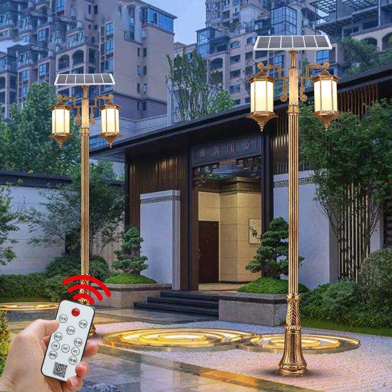 路灯户外防水家用新农村中式太阳能led超亮大功率花园别墅庭院灯