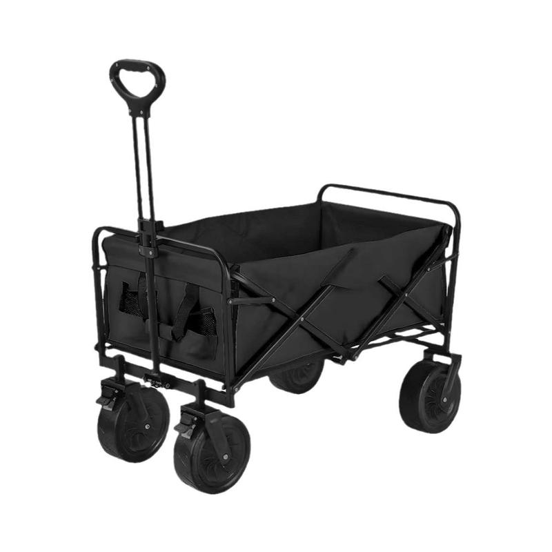 新款户外拖车露营车折叠营地车购物露营小推车摆摊车拉货车