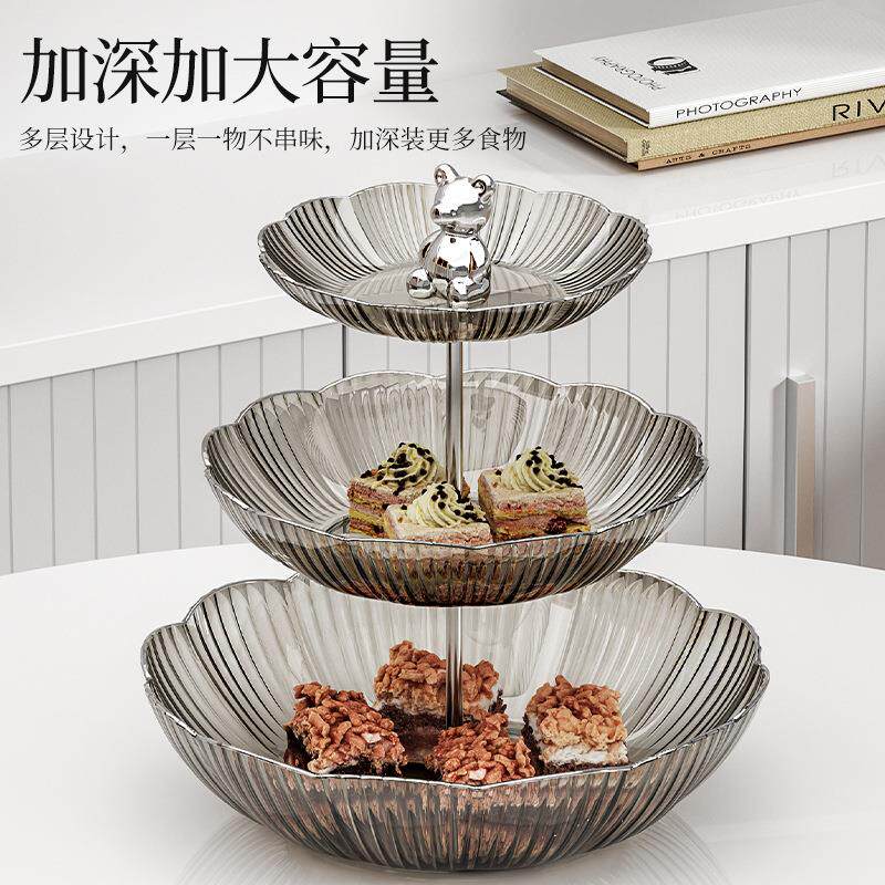 创意三层多层水果盘客厅茶几家用糖果盘下午茶拼盘前台零食寿司盘