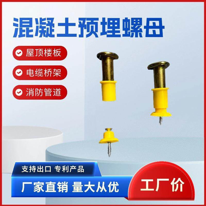 楼板预埋螺丝电缆桥架 消防管道预埋螺栓 空调管道混泥土预埋螺母